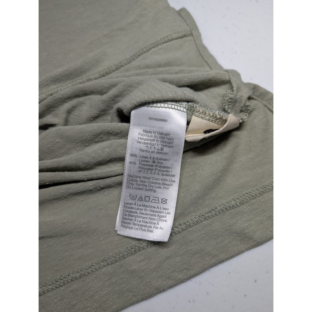 Madewell Women's Tank Top Size XS Olive Green/Gray Linen Blend Boho‎ Beachy - Picture 6 of 9